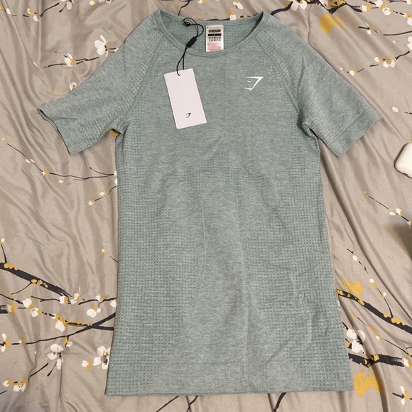 Gymshark top vital seamless top jade marl size: Small - Picture 3 of 3